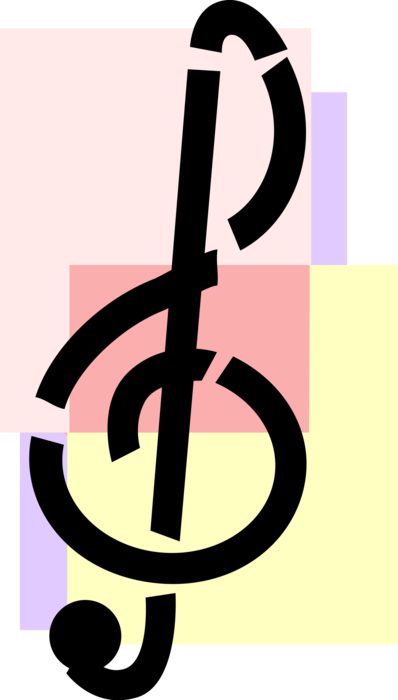 Vector Illustration of Musical Notation Treble Clef or G-Clef
