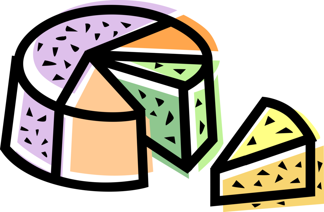 Vector Illustration of Pie Chart Statistical Infographic Divided into Slices to Illustrate Numerical Proportion