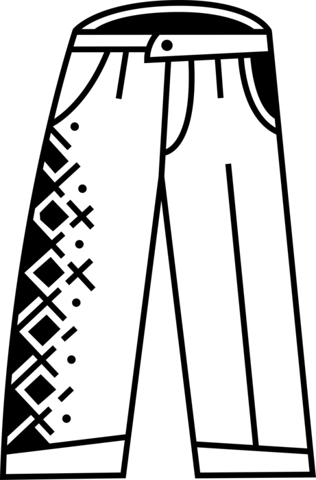 Vector Illustration of Clothing Pants or Trouser Garment Covers Both Legs