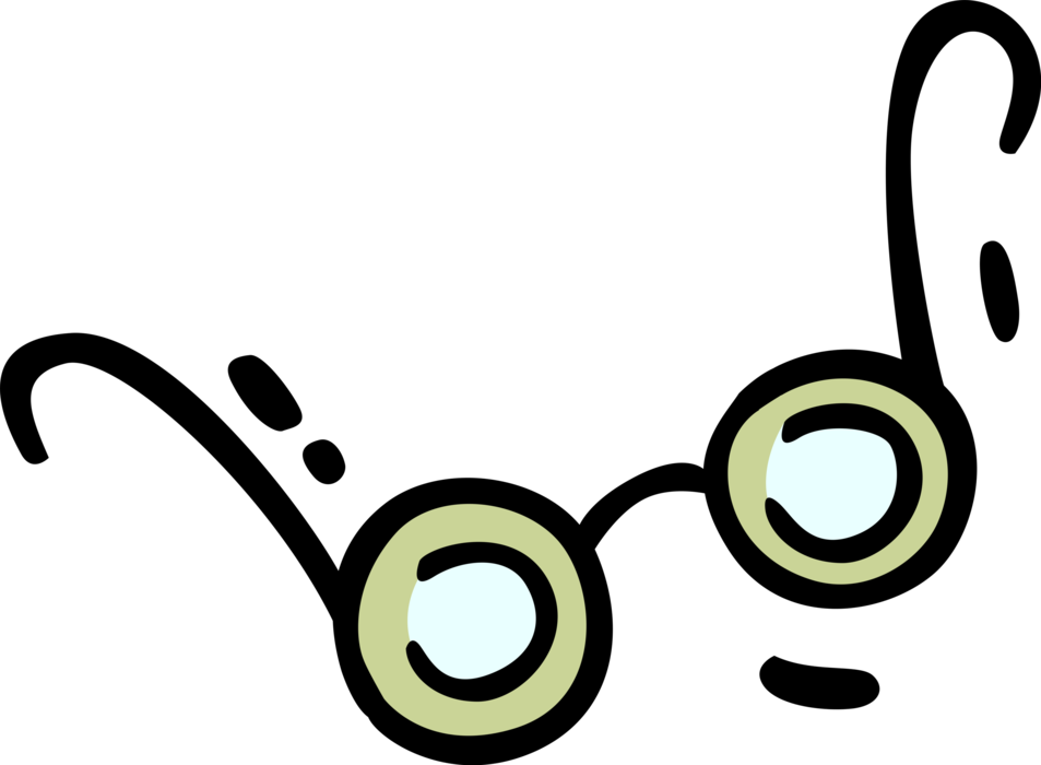 Vector Illustration of Reading Glasses Eyeglasses to Aid Vision