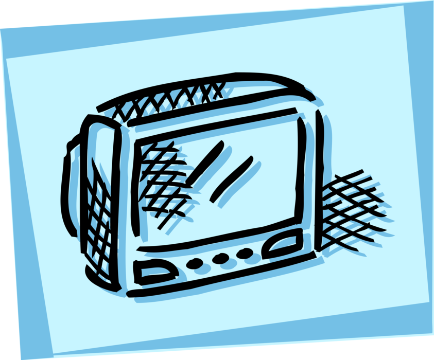 Vector Illustration of Television or TV Set Mass Medium, for Entertainment, Education, News, and Advertising