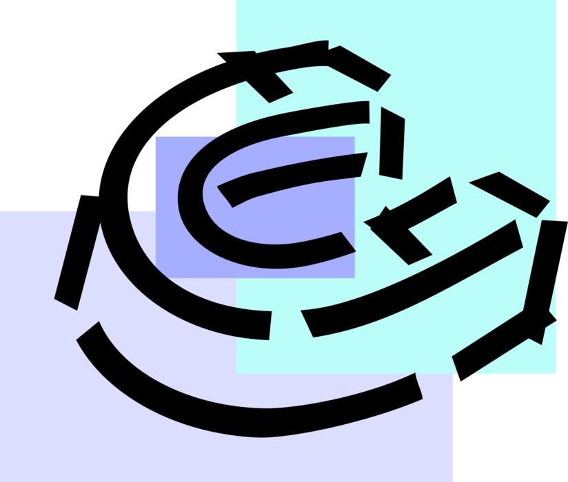 Vector Illustration of Magnet Produces Magnetic Field That Attracts and Repels Ferromagnetic Material