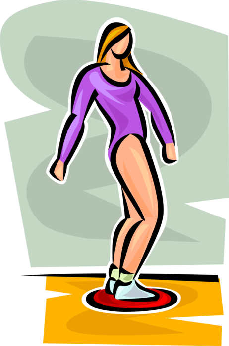Vector Illustration of Aerobics Torsion Twisting Exercise and Physical Fitness Workout