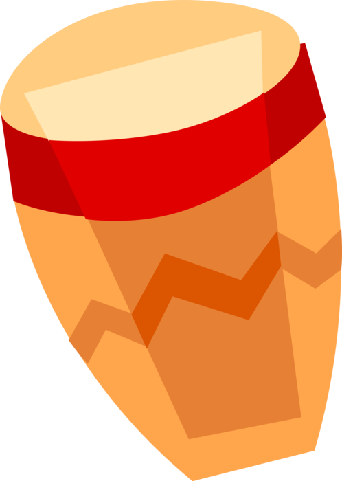 Vector Illustration of African Conga Bongo Drum Percussion Instrument