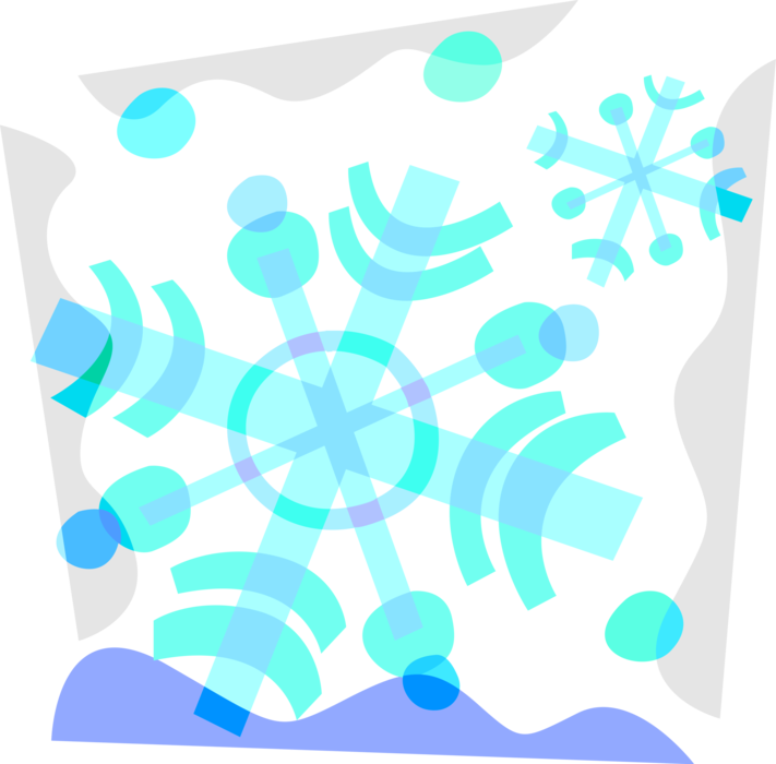 Vector Illustration of Snowflake Ice Crystals Snow