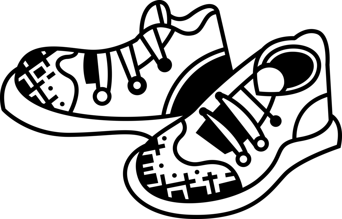 Vector Illustration of Athletic Sports Sneaker Running Shoe Footwear