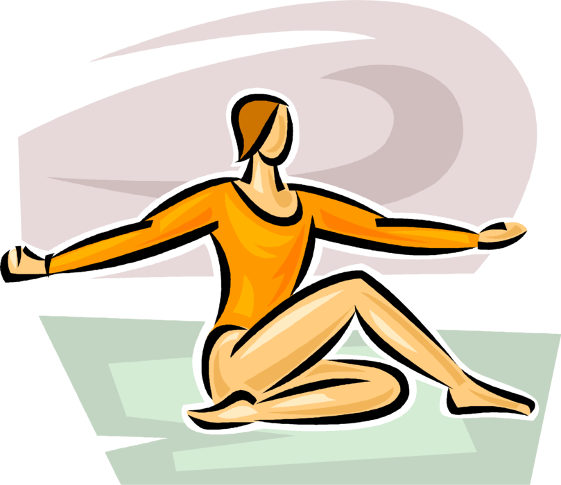 Vector Illustration of Yoga Physical, Mental, and Spiritual Discipline Originating in Ancient India