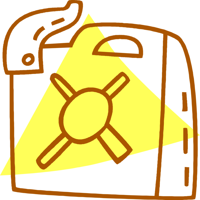 Vector Illustration of Gasoline Jerry Can Container for Transferring, Storing, and Dispensing Oil Based Liquids