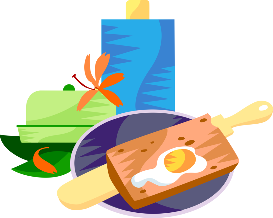 Vector Illustration of European French Cuisine Crêpes or Crepe Thin Pancake Served with Variety of Fillings