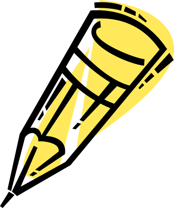 Vector Illustration of Graphite Pencil Writing or Drawing Instrument