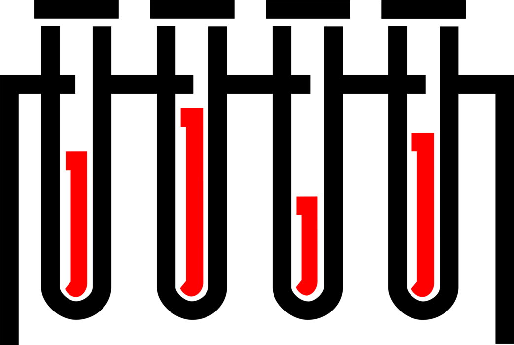 Vector Illustration of Test Tube or Culture Tube Laboratory Glassware