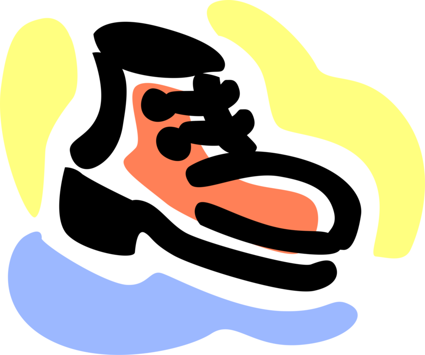 Vector Illustration of Work Boot Shoe Footwear