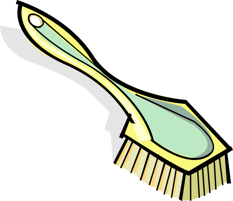 Vector Illustration of Clothes Brush or Shoeshine Polishing Brush