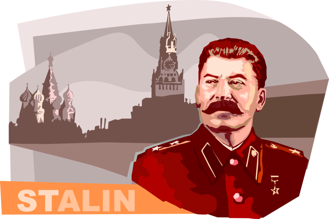 Vector Illustration of Joseph Stalin, Russian Dictator Leader of the Soviet Union