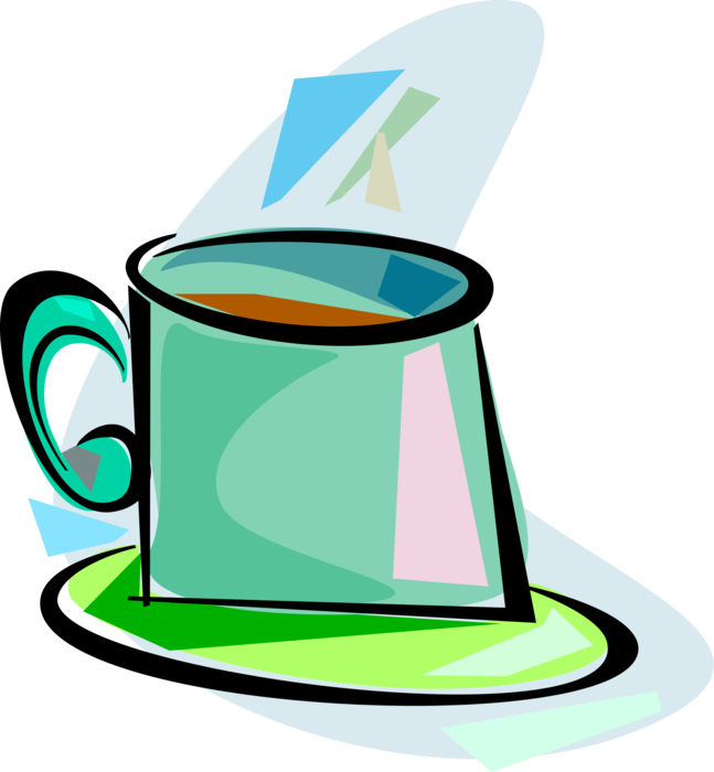 Vector Illustration of Hot Cup of Coffee in Mug