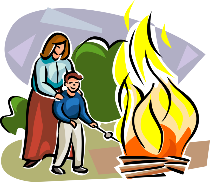 Vector Illustration of Lag BaOmer or Lag B'Omer Bonfire Celebrates Jewish Holiday