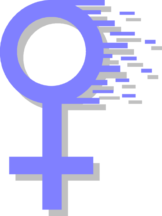 Vector Illustration of Female Sex Gender Venus Symbol