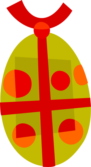 Vector Illustration of Decorated Colored Easter or Paschal Eggs Celebrate Springtime and Easter Season