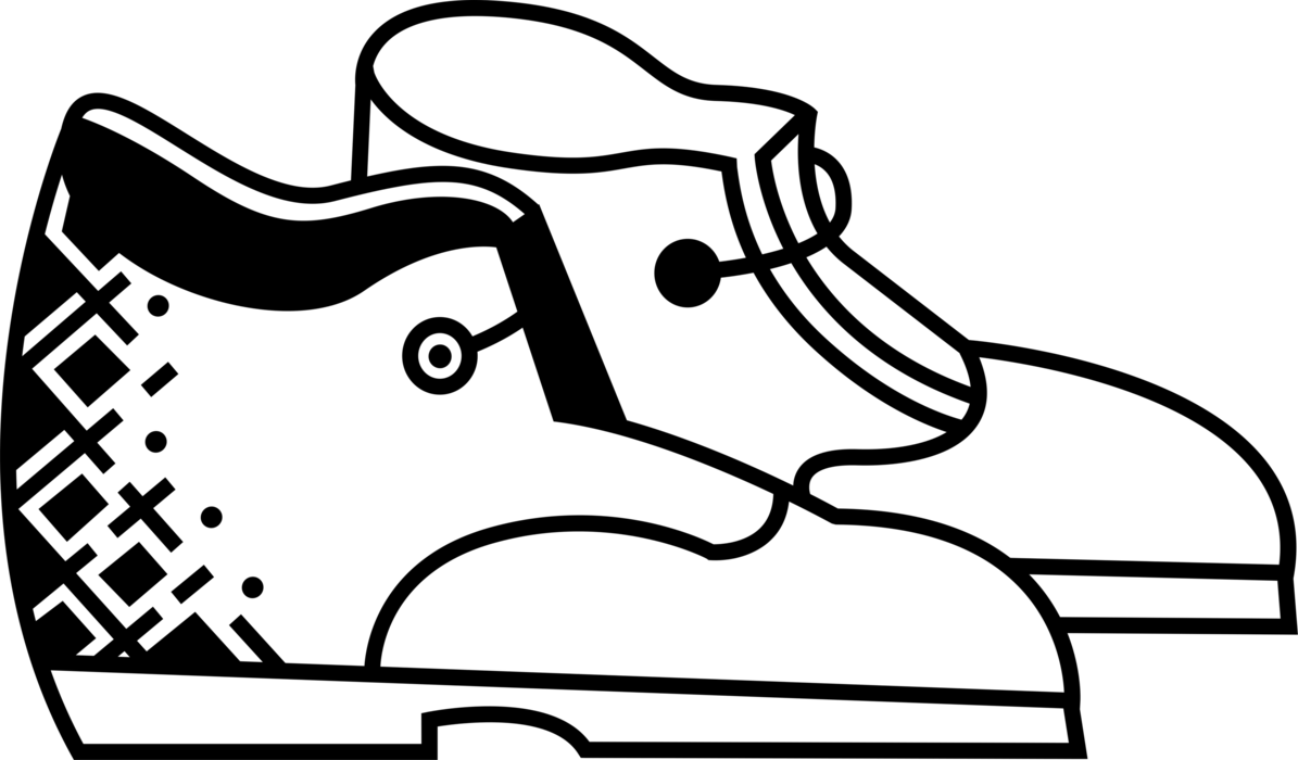 Vector Illustration of Footwear Dress Shoes