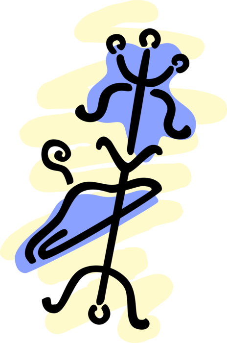 Vector Illustration of Coat and Hat Rack and Clothes Hanger