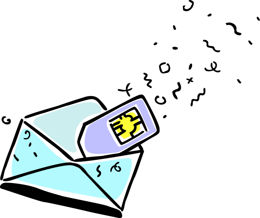 Vector Illustration of Admission Ticket in Letter Envelope