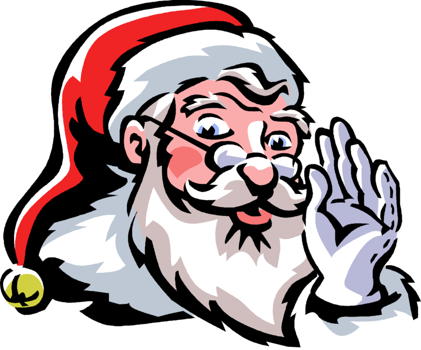 Vector Illustration of Santa Claus, Saint Nicholas, Saint Nick, Father Christmas, Kris Kringle Mythical Figure