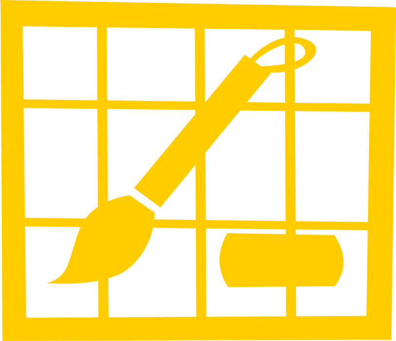 Vector Illustration of Visual Arts Artist's Paintbrush