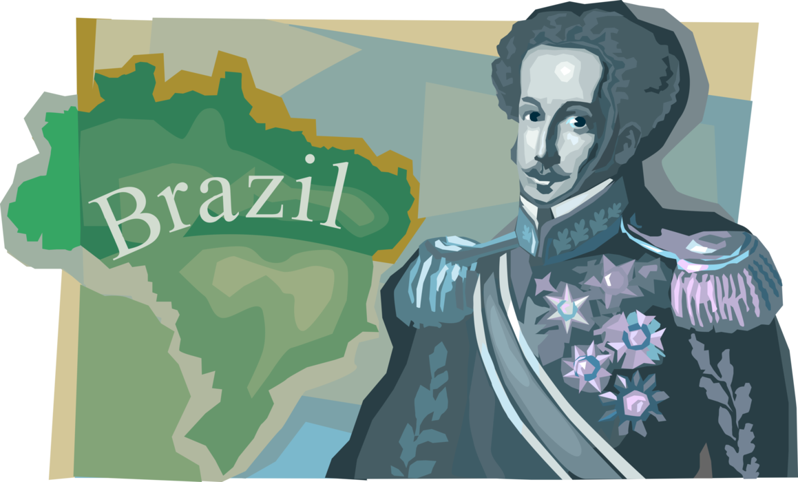 Vector Illustration of Dom Pedro I, "The Liberator", First Ruler of Empire of Brazil