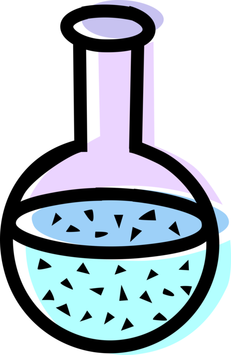 Vector Illustration of Science Laboratory Glassware Beaker Flask used in Scientific Experiments