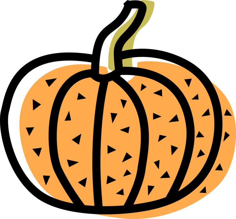 Vector Illustration of Halloween Trick or Treat Jack-o'-Lantern Pumpkin Squash