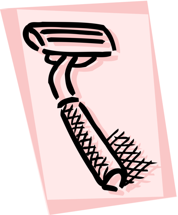 Vector Illustration of Safety Razor Bladed Tool for Shaving