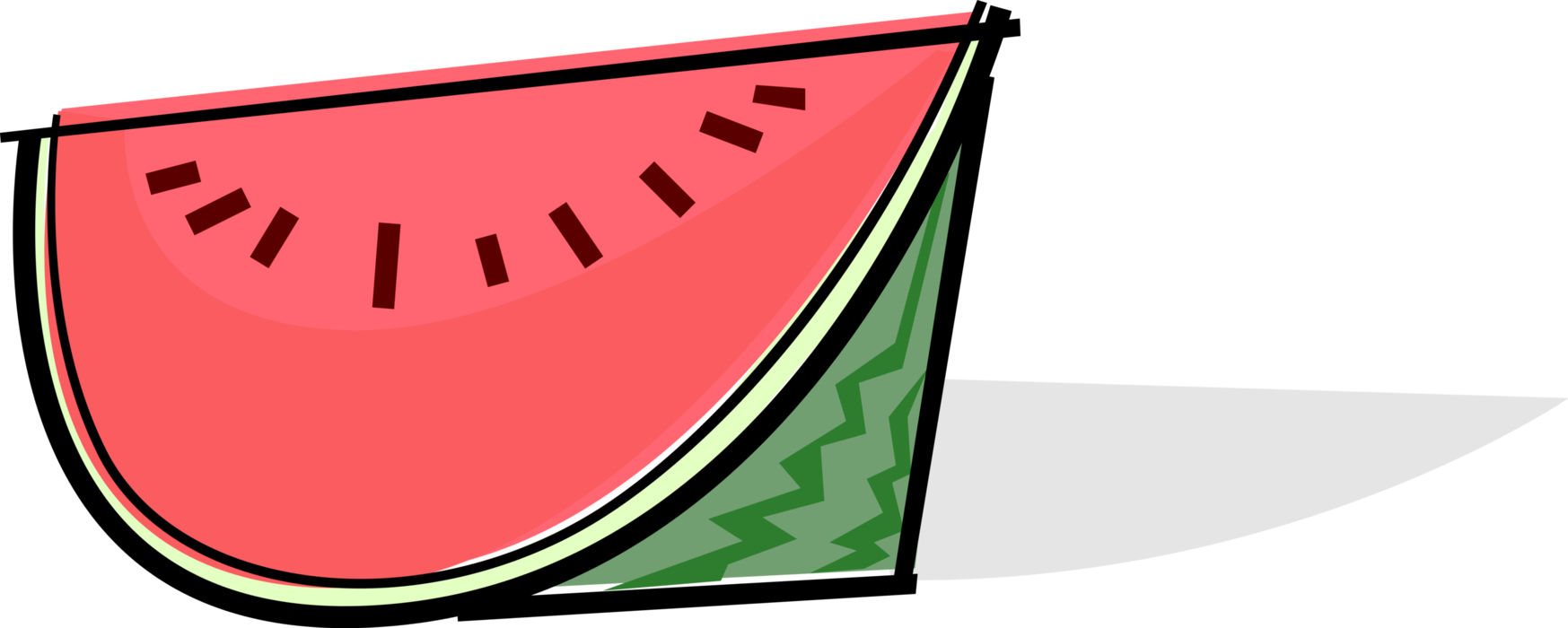 Vector Illustration of Watermelon Fruit Melon Slice