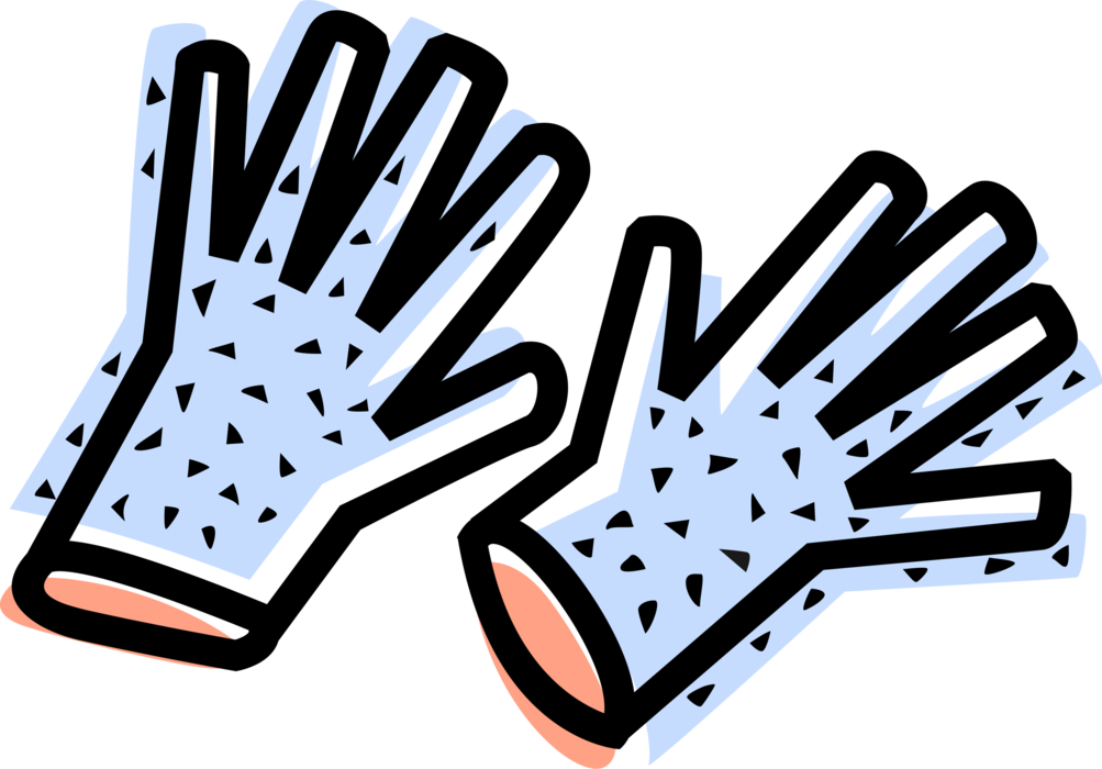 Vector Illustration of Safety Gloves, Rubber Gloves or Work Gloves Provide Hand Protection