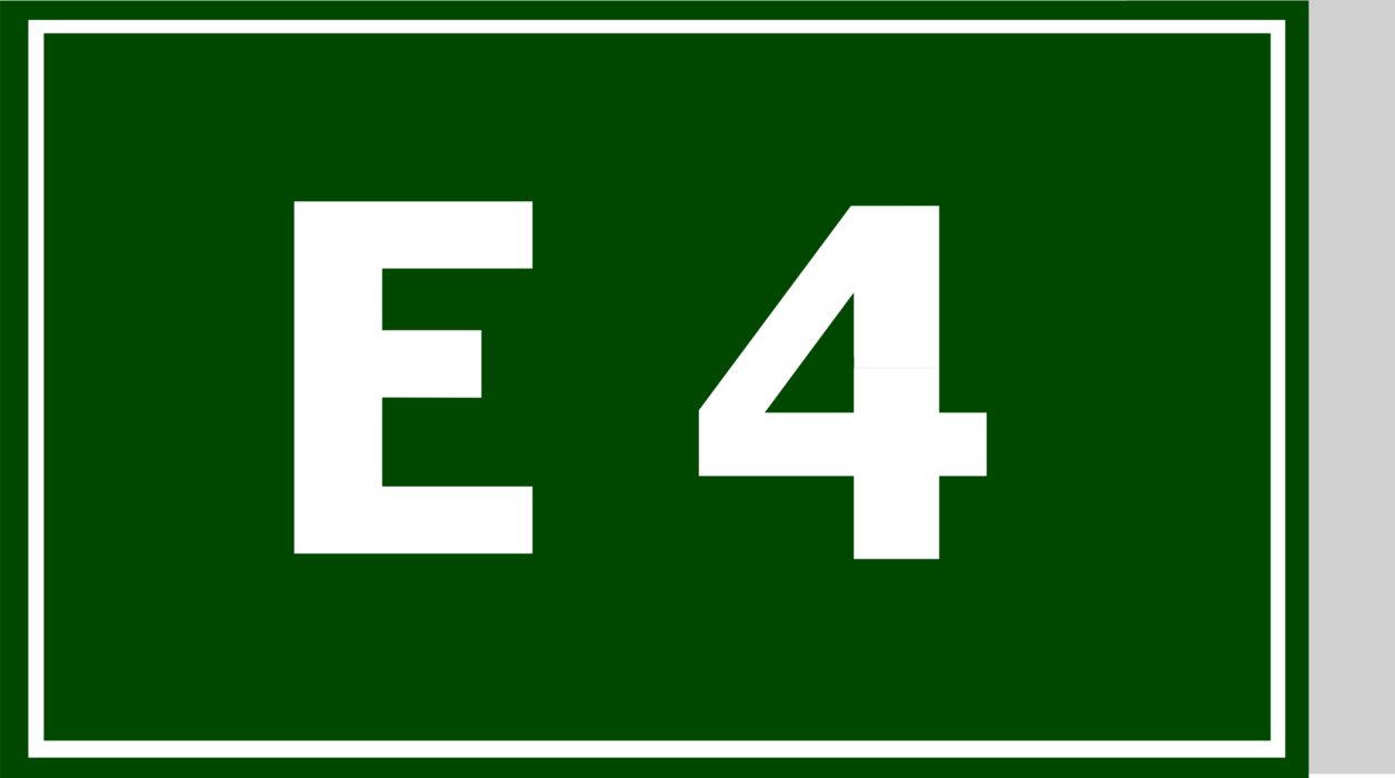 Vector Illustration of European Union EU Traffic Highway Road Sign, Number Sign for Motorway