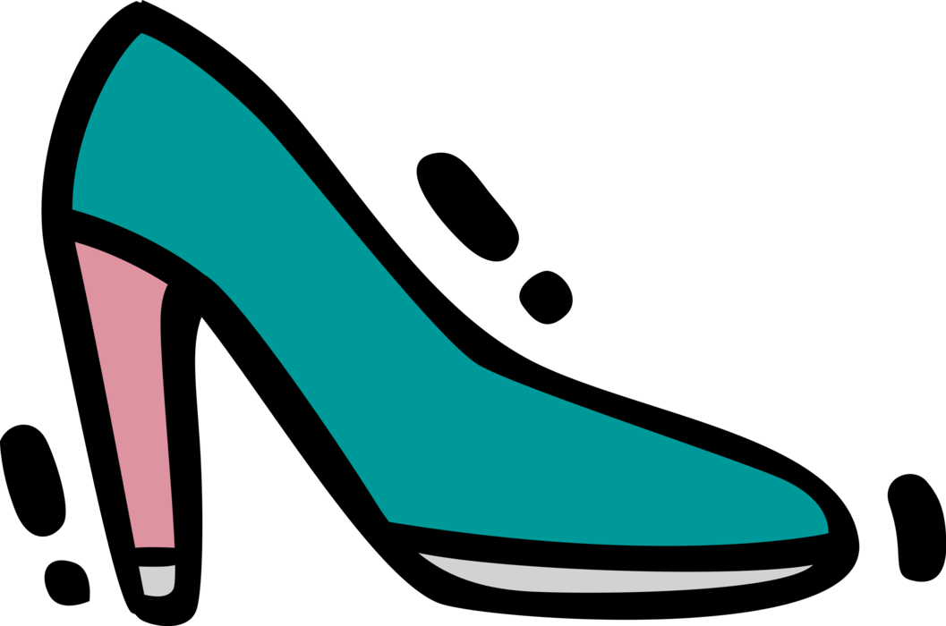 Vector Illustration of High Heel Dress Shoe Footwear