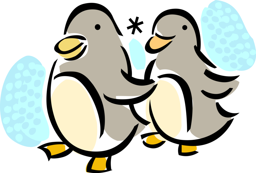 Vector Illustration of Southern Hemisphere Antarctic Polar Region Penguin Flightless Aquatic Bird