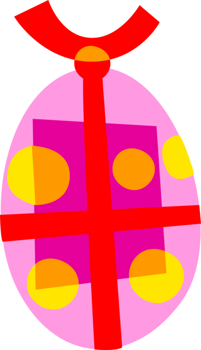 Vector Illustration of Decorated Colored Easter or Paschal Eggs Celebrate Springtime and Easter Season