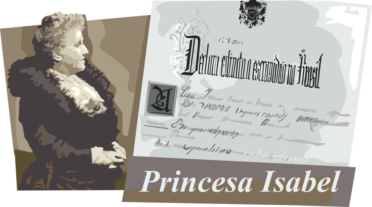 Vector Illustration of Princesa Isabel "The Redemptress" Presumptive Heiress to Throne of Brazil