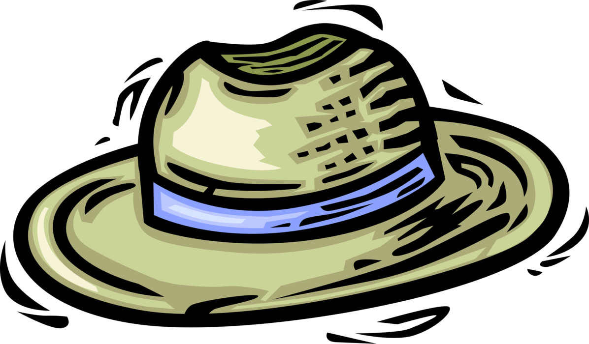 Vector Illustration of Head Covering Hat Protects Against the Elements