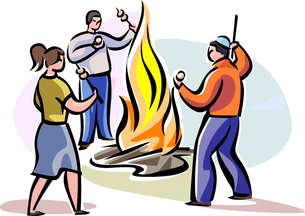Vector Illustration of Lag BaOmer or Lag B'Omer Bonfire Celebrates Jewish Holiday