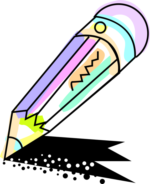 Vector Illustration of Graphite Pencil Writing or Drawing Instrument