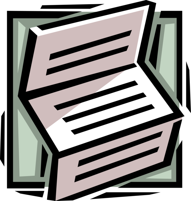 Vector Illustration of Office Paperwork Document