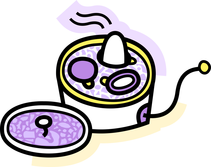 Vector Illustration of Kitchen Egg Poacher Steams Eggs in Cups Suspended Over Simmering Water