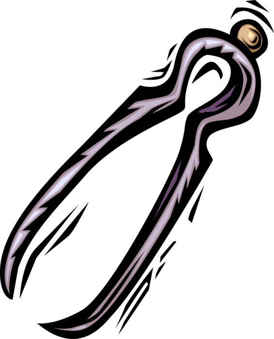 Vector Illustration of Eyebrow Tweezers for Plucking Hair and Manipulating Small Objects