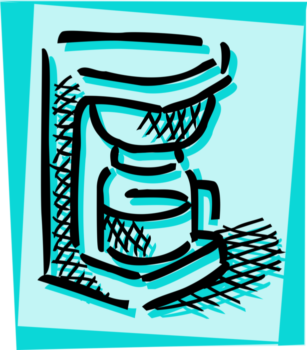 Vector Illustration of Coffee Pot, Coffeemaker Coffee Maker or Coffee Machines