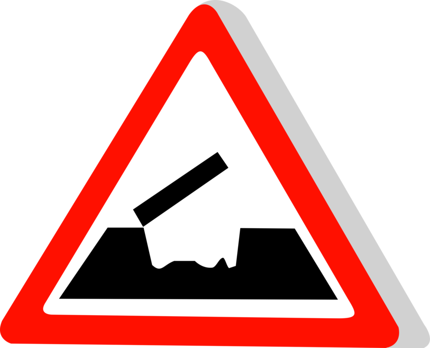 Vector Illustration of European Union EU Traffic Highway Road Sign, Open Bridge