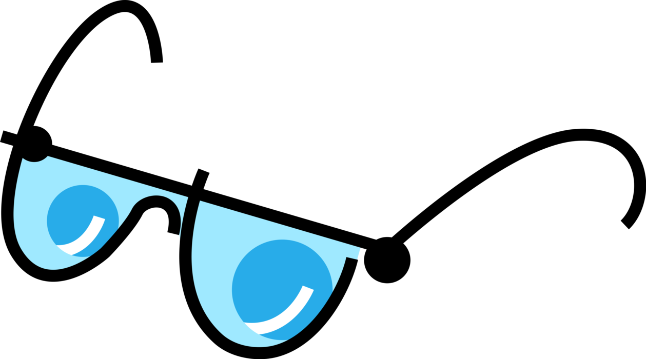 Vector Illustration of Reading Glasses and Eyeglasses to Aid Vision