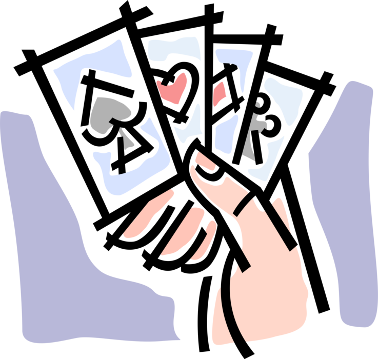 Vector Illustration of Casino and Gambling Games of Chance Playing Cards