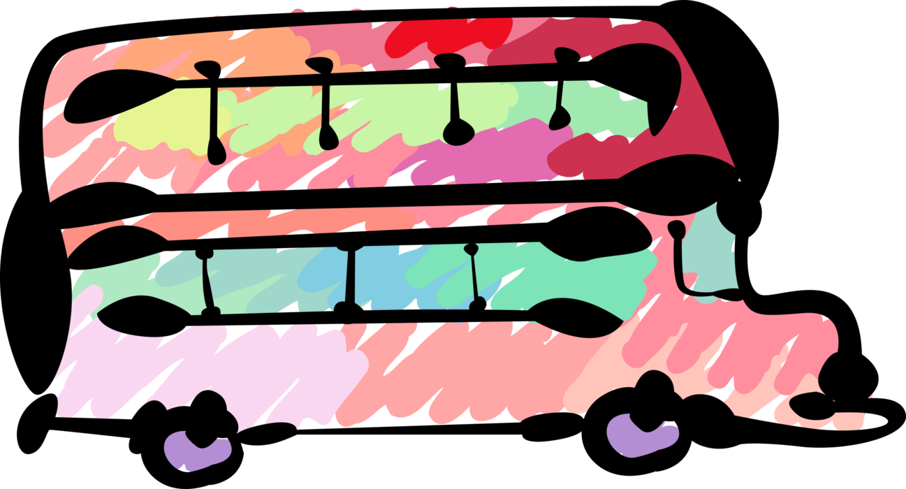 Vector Illustration of Double-Decker Public Transport Passenger Bus used in United Kingdom