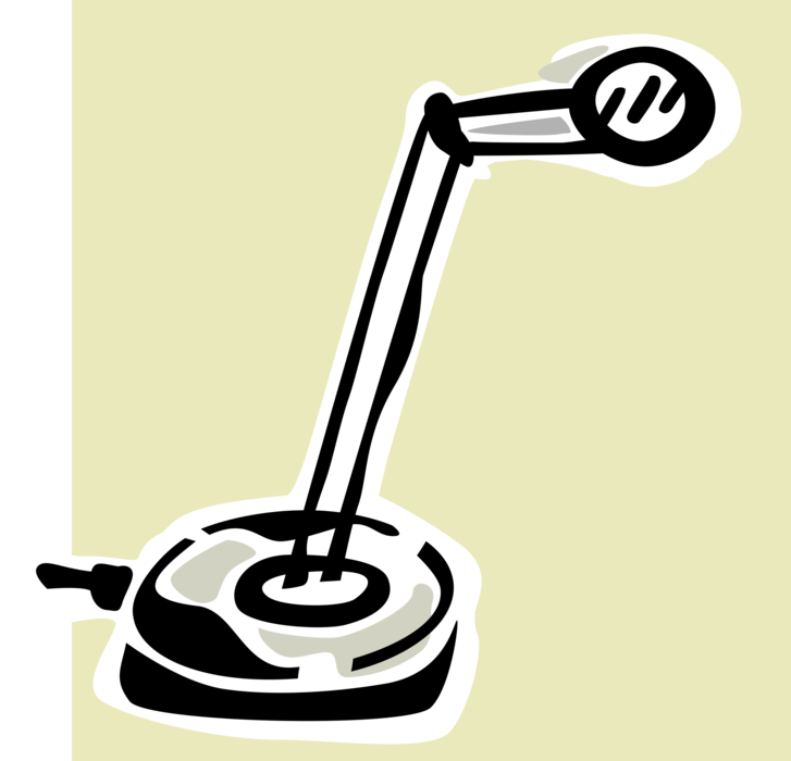 Vector Illustration of Acoustic-to-Electric Transducer Microphone or Mic